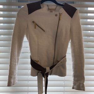 Michael Kors tweed white & brown jacket